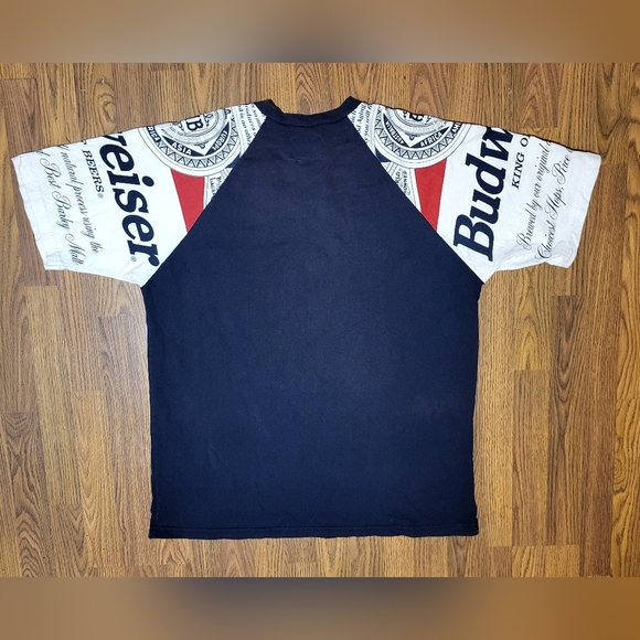 Vintage 2000 Budweiser Calhoun Cotton Graphic Tee Men’s 2XL Navy Blue C19 - Picture 6 of 6